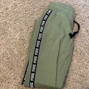 Green pink sweatpants